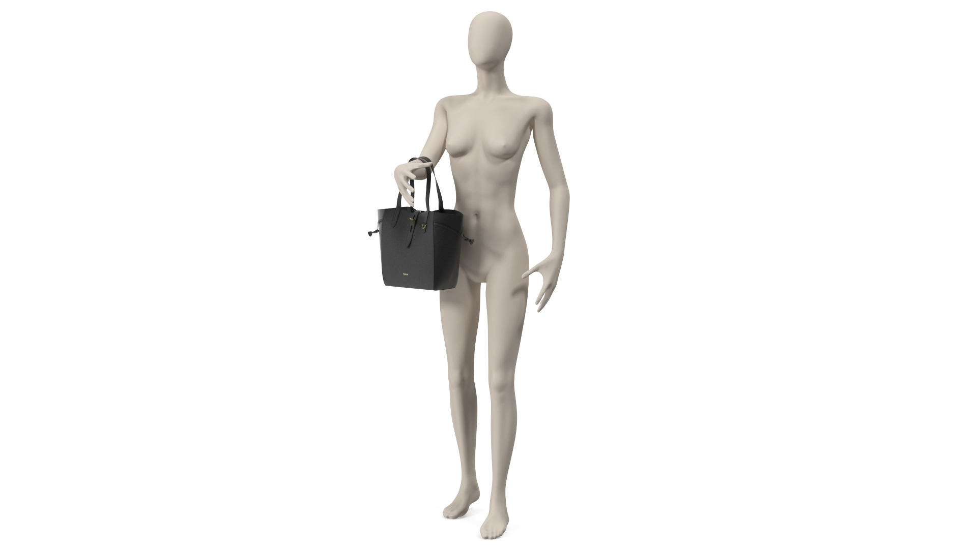 Net Shopper Bag Furla Nero on Mannequin 3D model