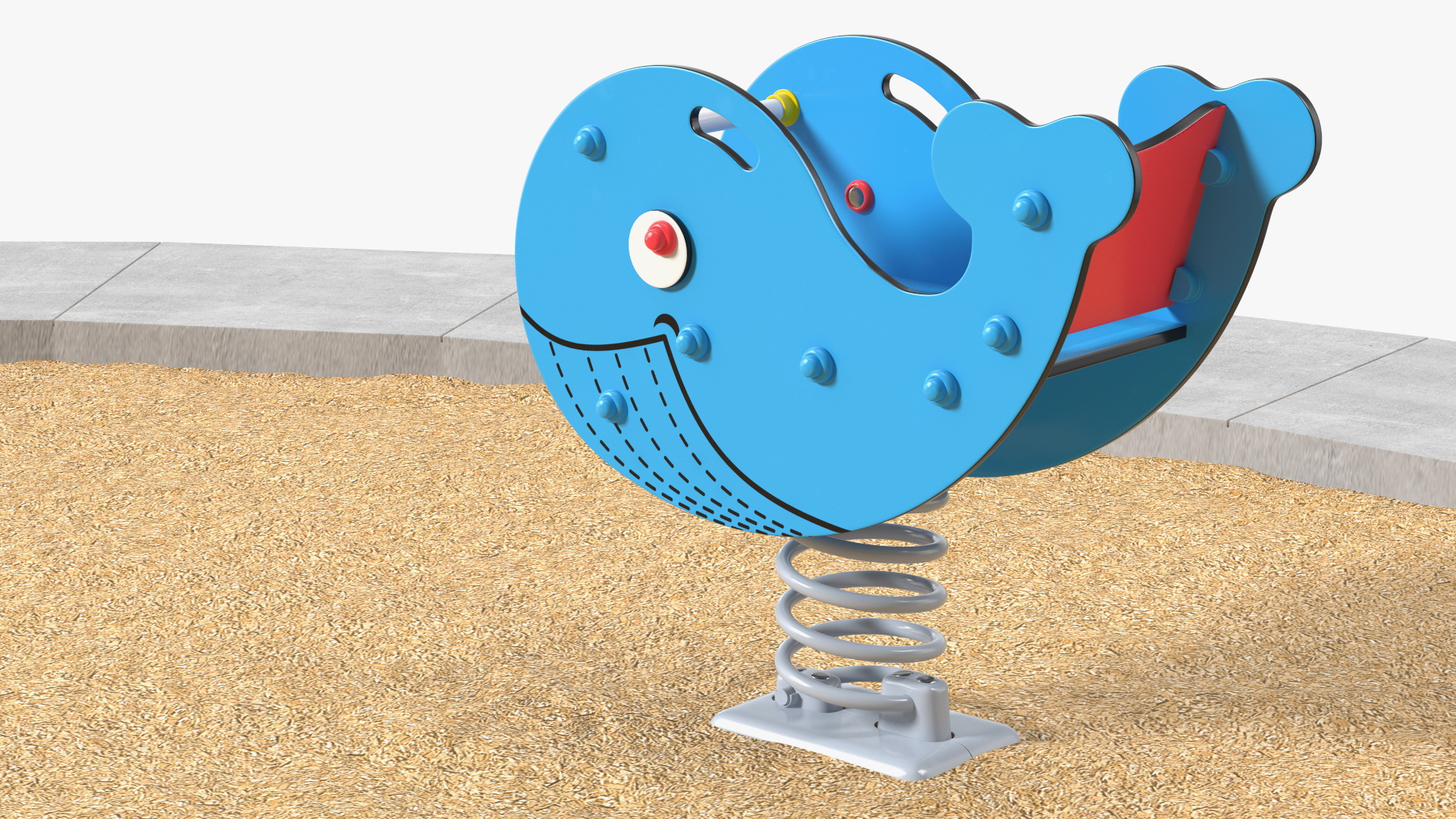 3D Sawdust Child Playground with Spring Swings model