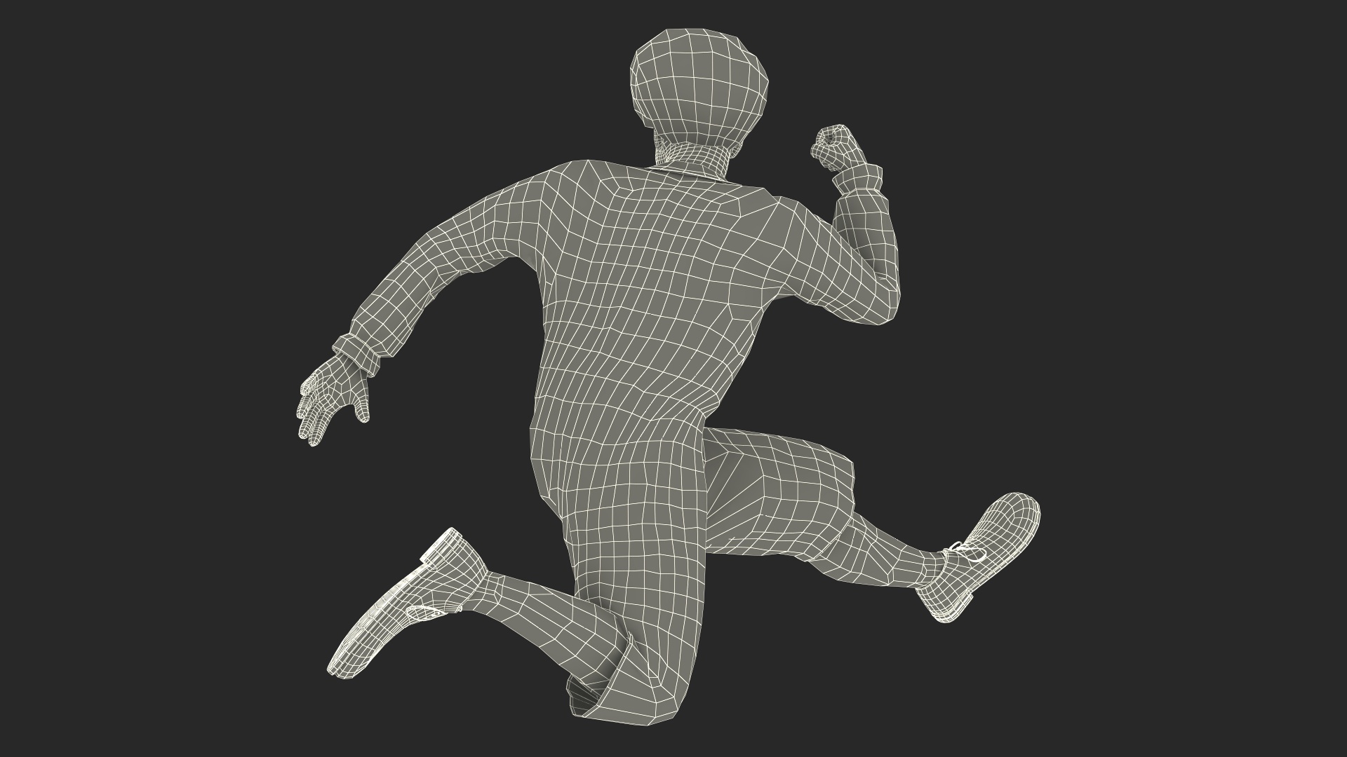 Mascot of McDonalds Jumping Pose 3D