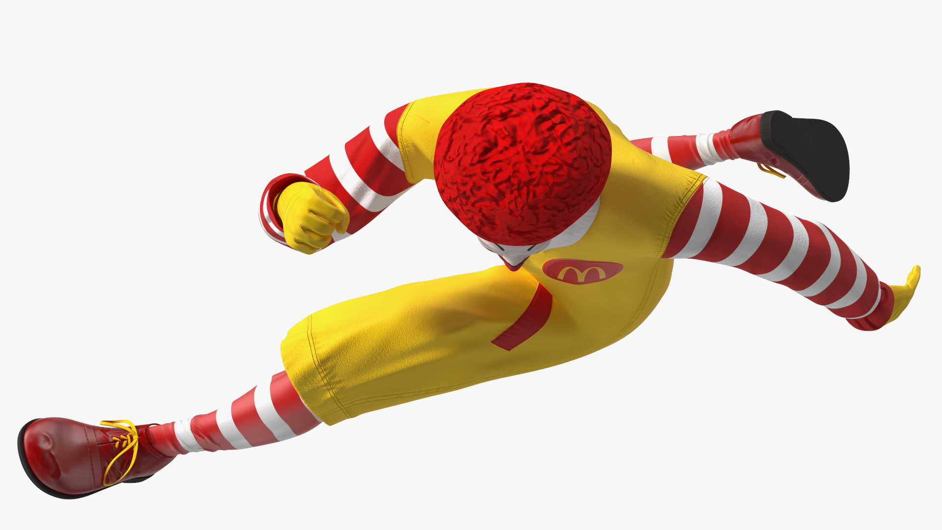 Mascot of McDonalds Jumping Pose 3D
