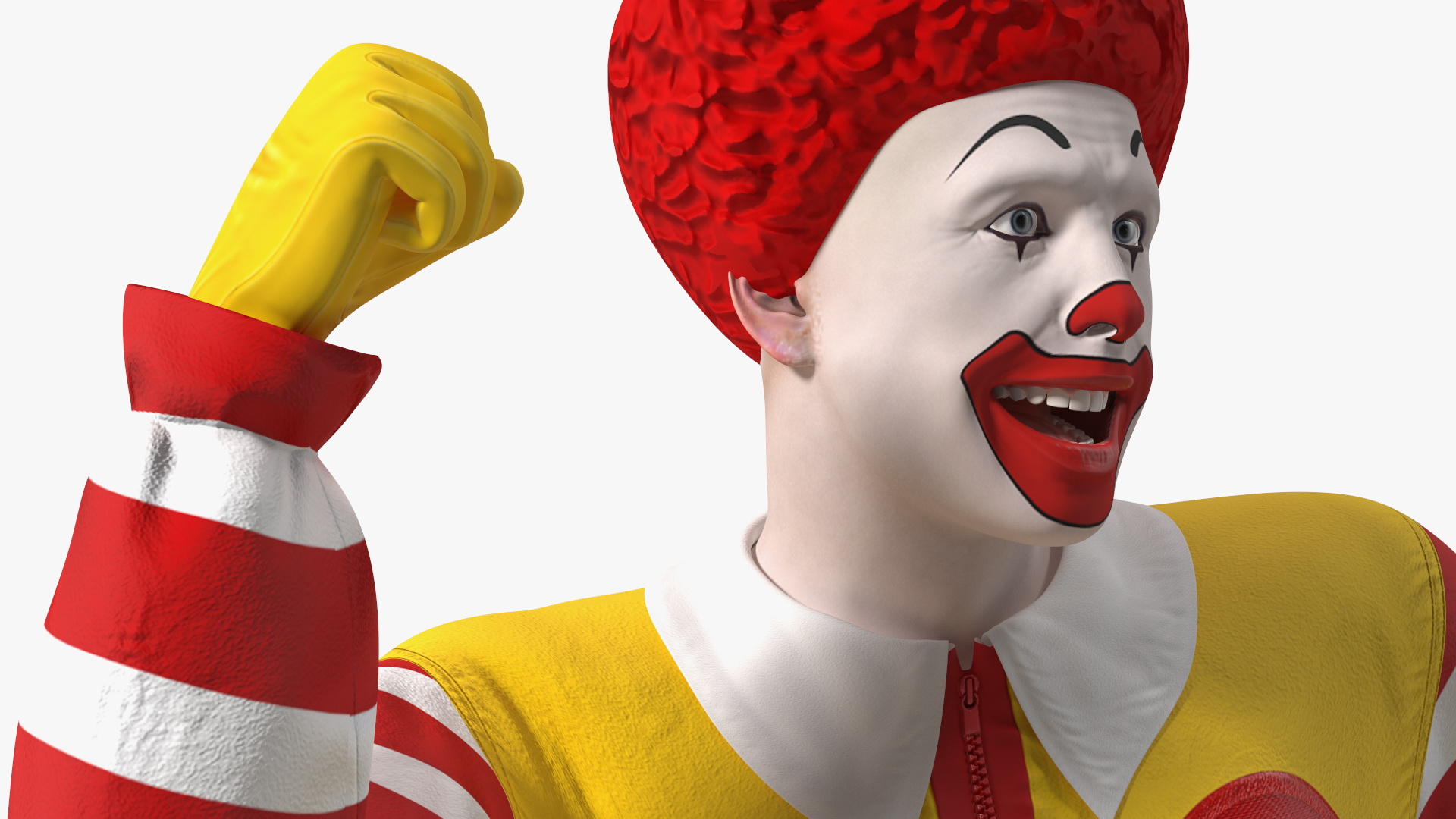 Mascot of McDonalds Jumping Pose 3D