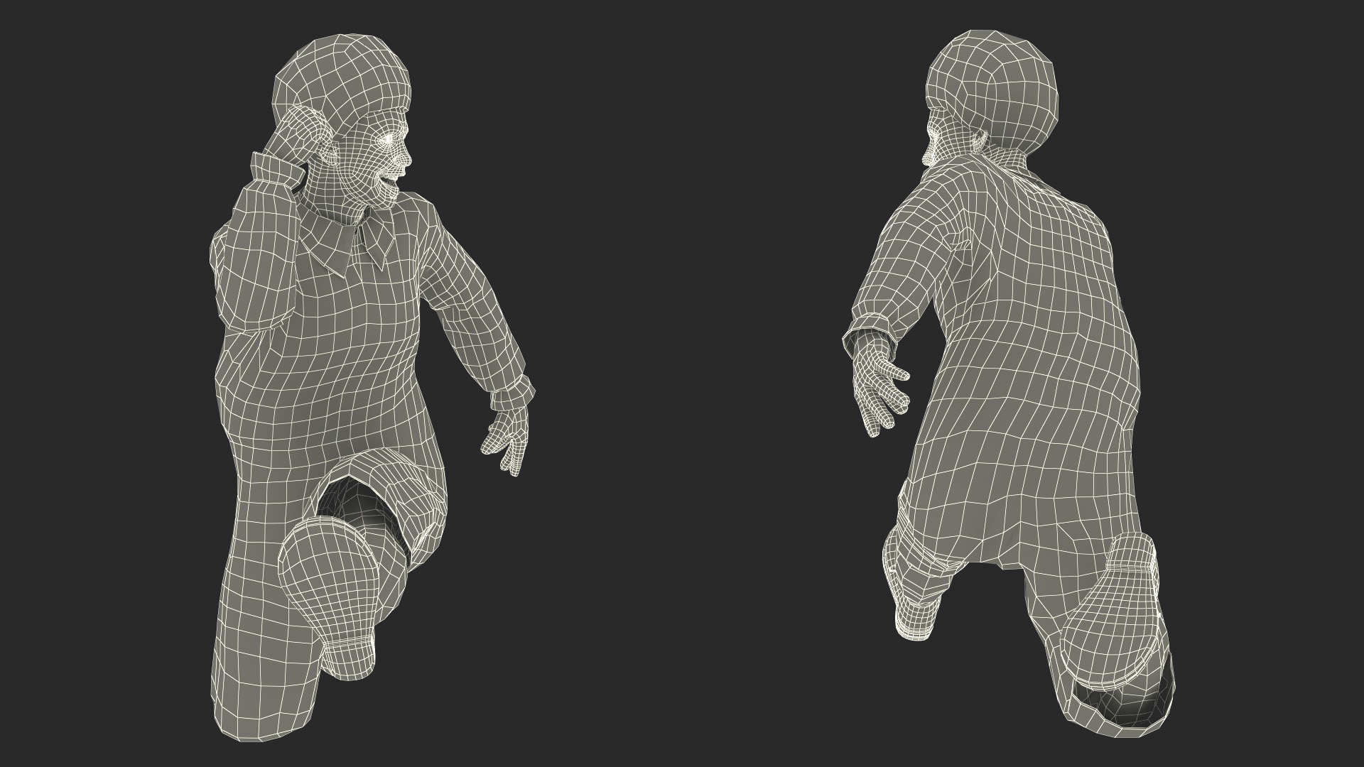 Mascot of McDonalds Jumping Pose 3D