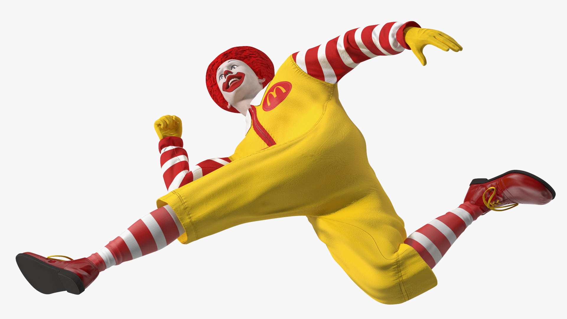 Mascot of McDonalds Jumping Pose 3D
