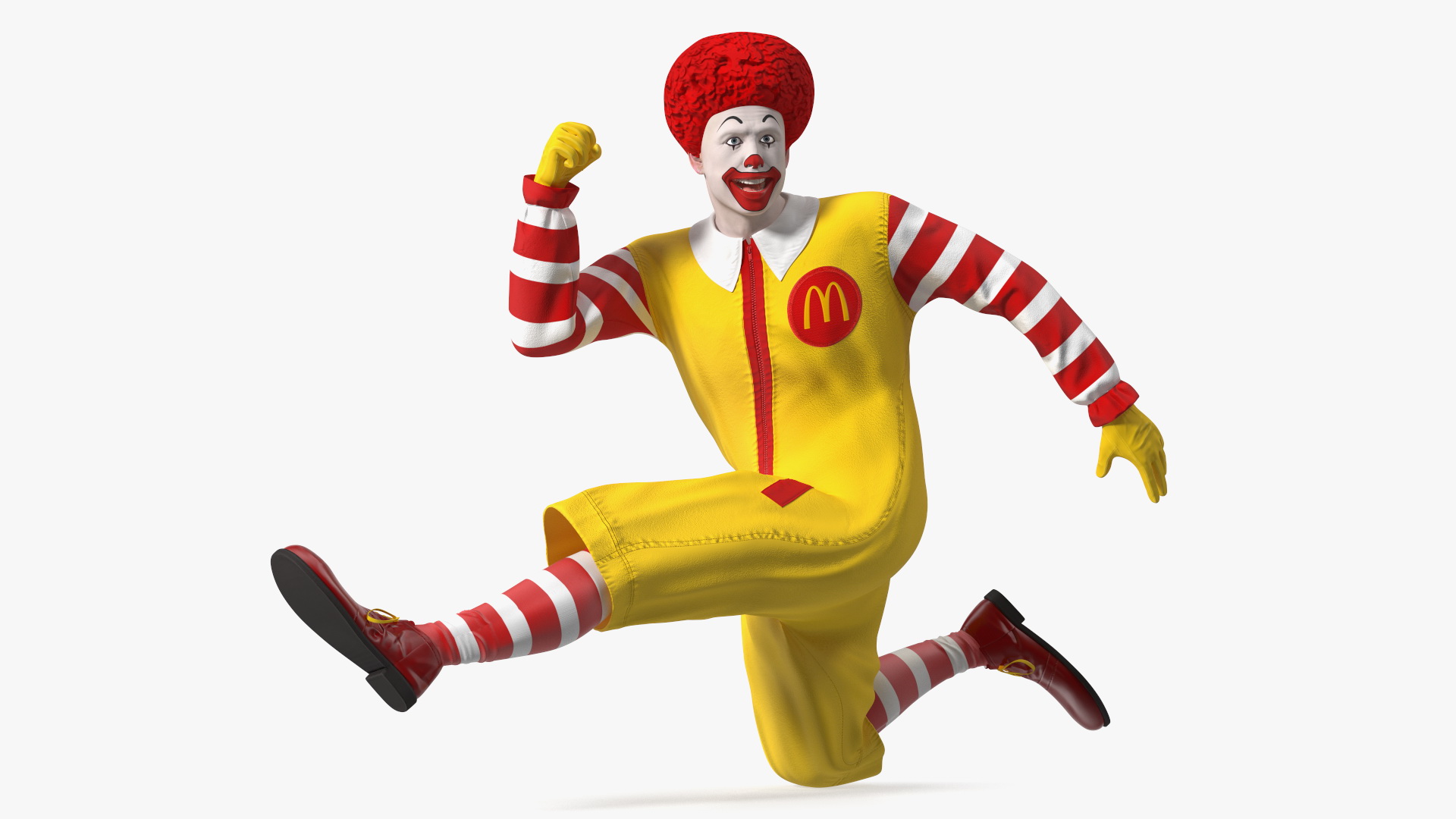 Mascot of McDonalds Jumping Pose 3D