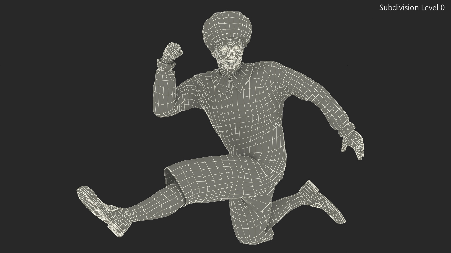 Mascot of McDonalds Jumping Pose 3D