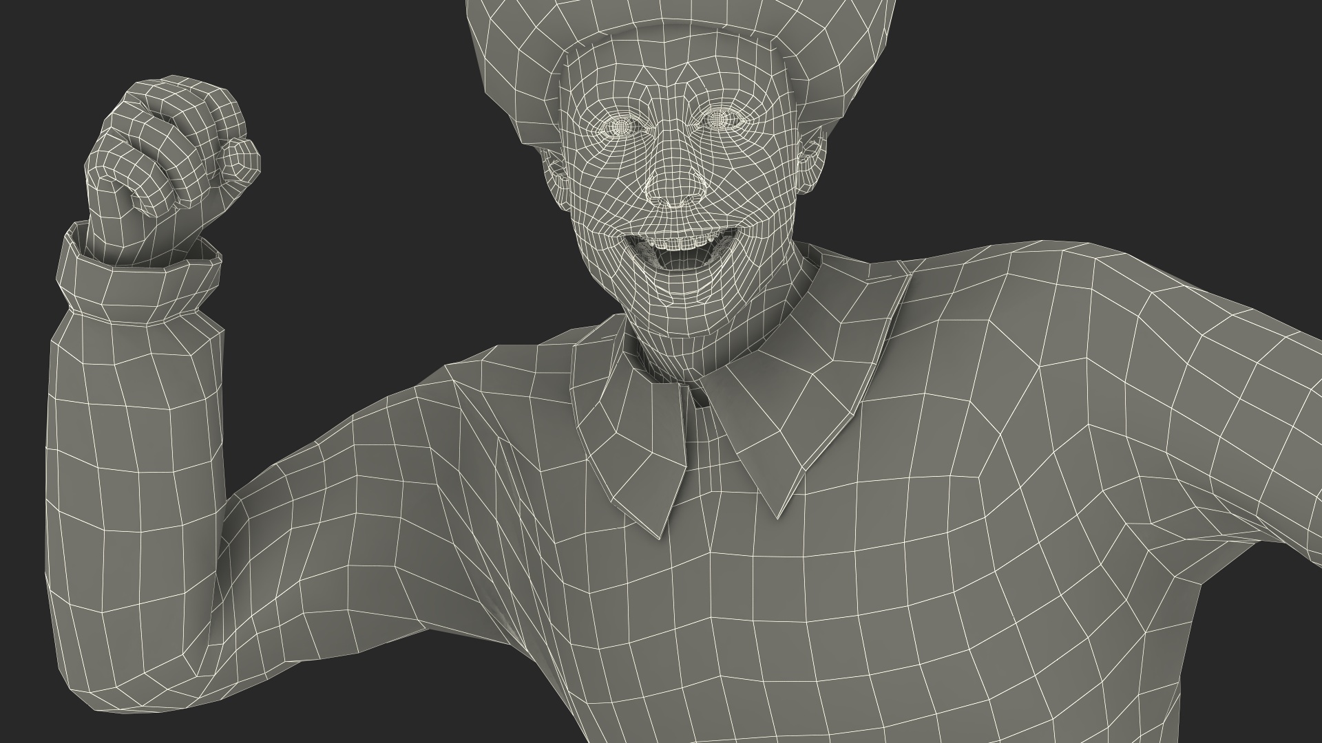 Mascot of McDonalds Jumping Pose 3D