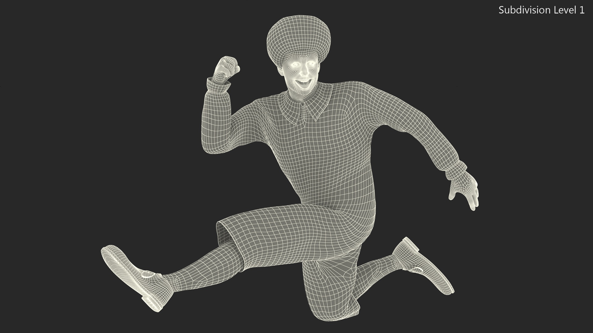 Mascot of McDonalds Jumping Pose 3D