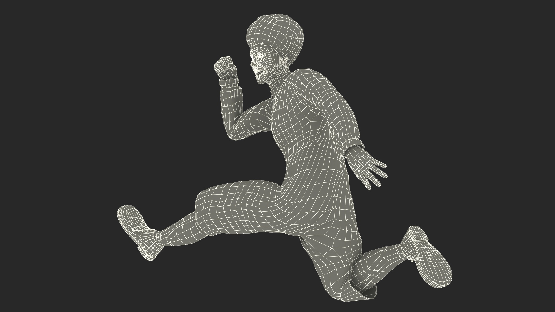 Mascot of McDonalds Jumping Pose 3D