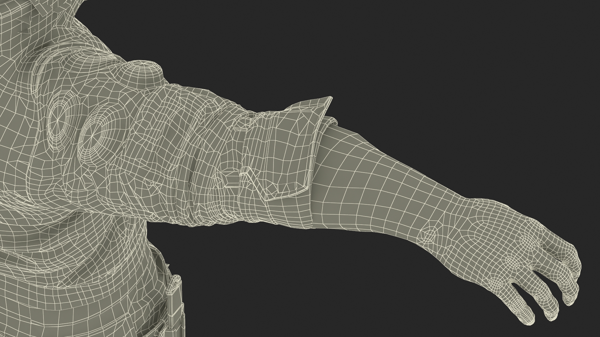 3D Cyberpunk 2077 Geralt Character T-Pose model