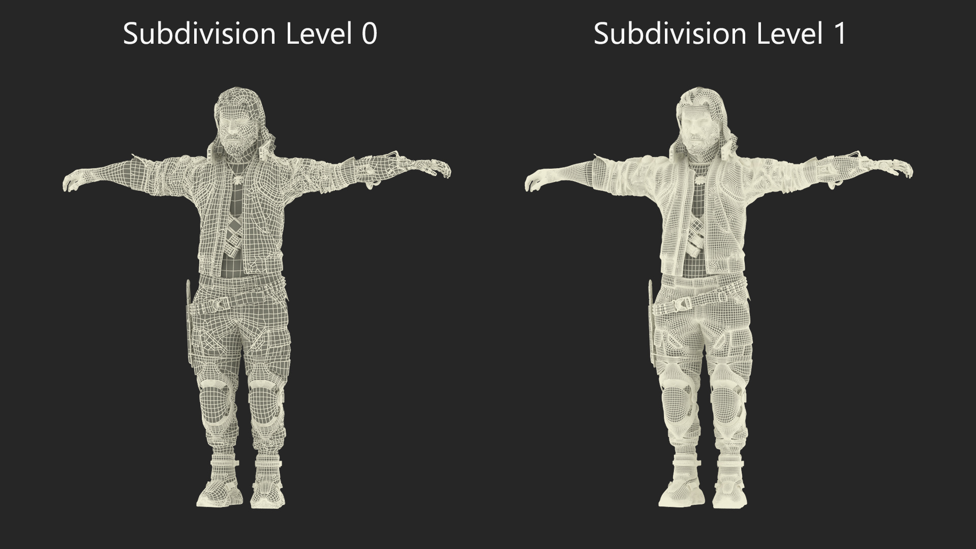3D Cyberpunk 2077 Geralt Character T-Pose model