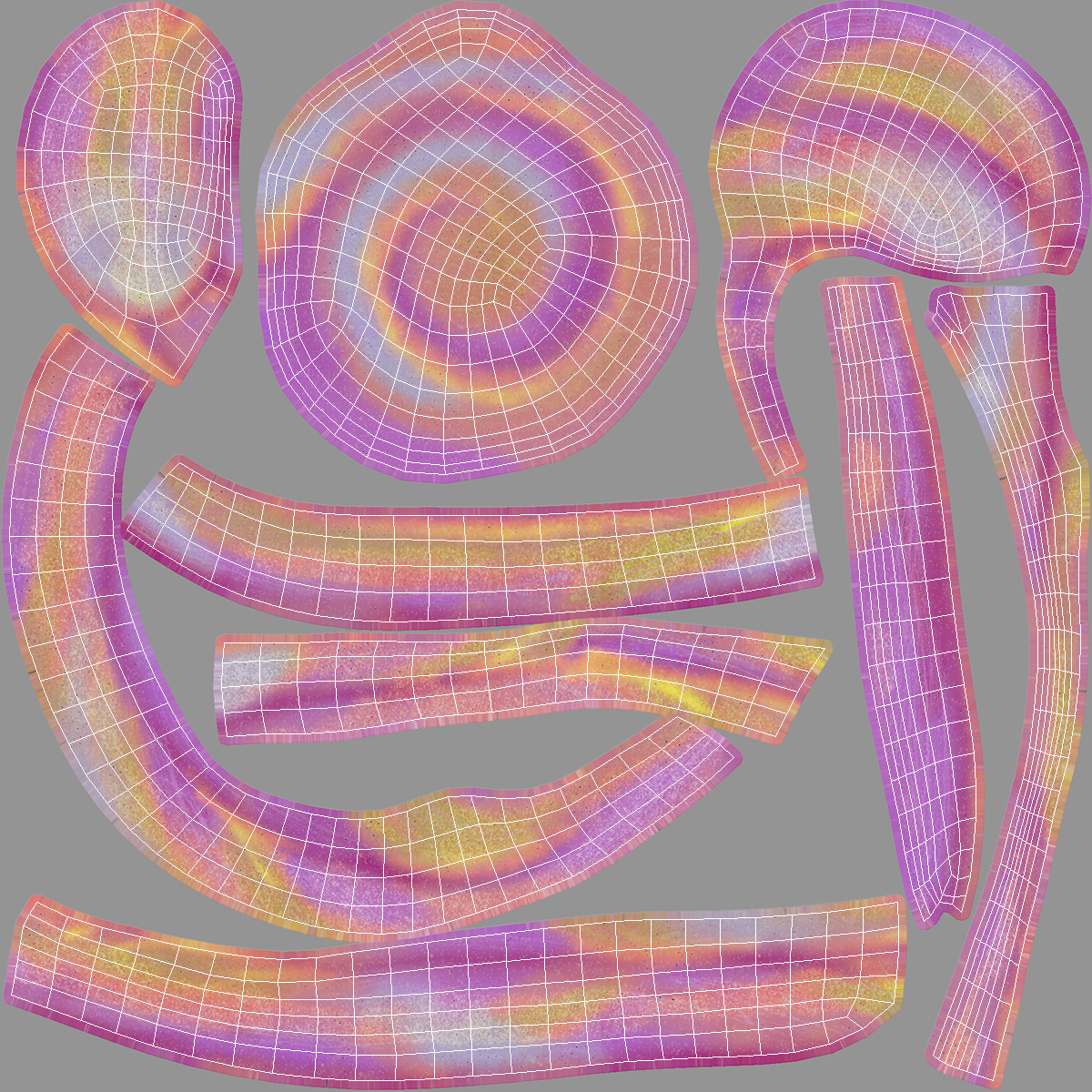 Pink Yellow Toy Slimes 3D