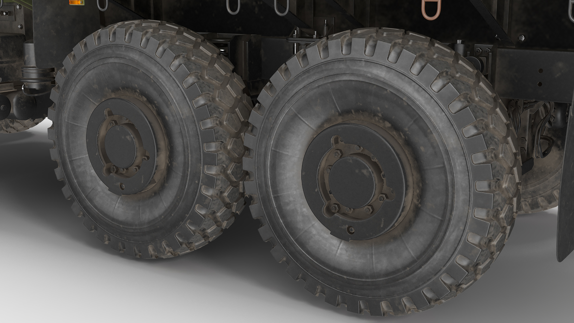 Military Medium Cargo Truck 6x6 with Tent Dusty 3D