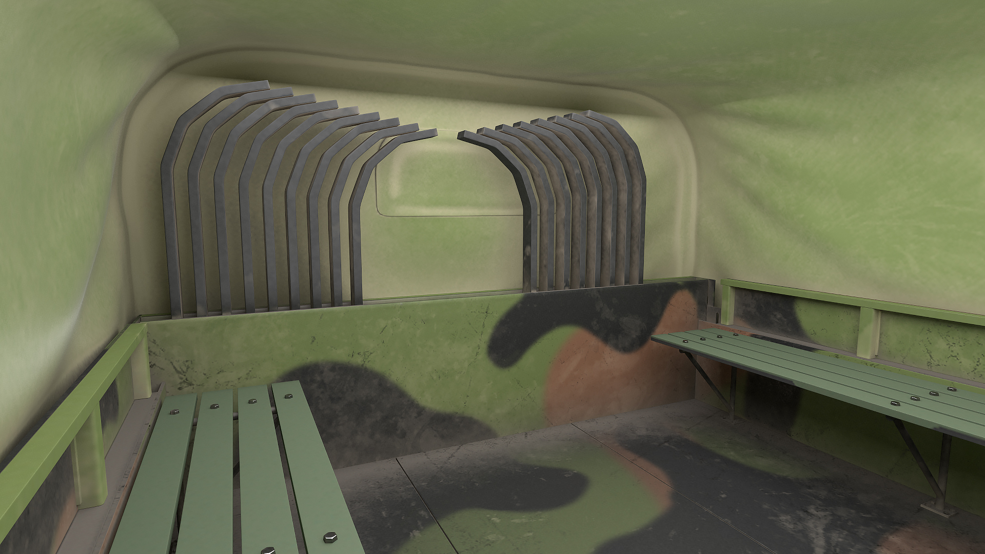 Military Medium Cargo Truck 6x6 with Tent Dusty 3D