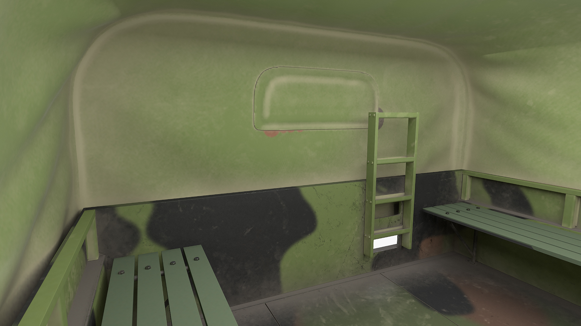 Military Medium Cargo Truck 6x6 with Tent Dusty 3D
