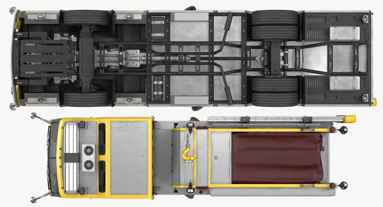 3D Fire Apparatus E One Quest Wyoming Rigged