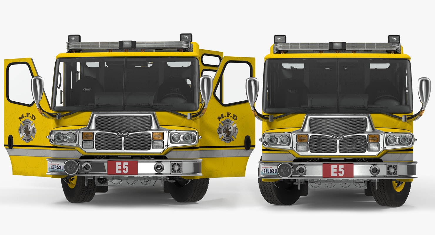 3D Fire Apparatus E One Quest Wyoming Rigged
