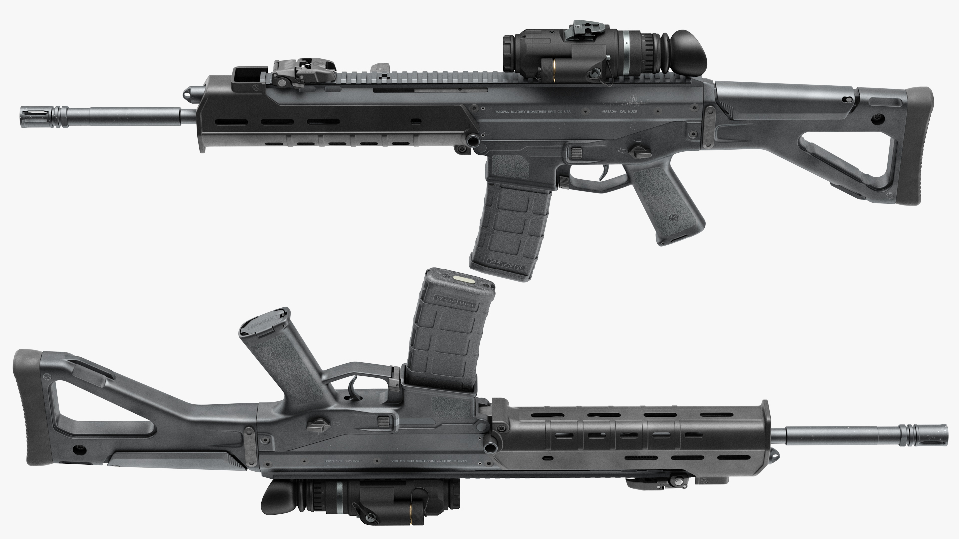 3D model Bushmaster ACR with Thermal Scope Trijicon Patrol M300W