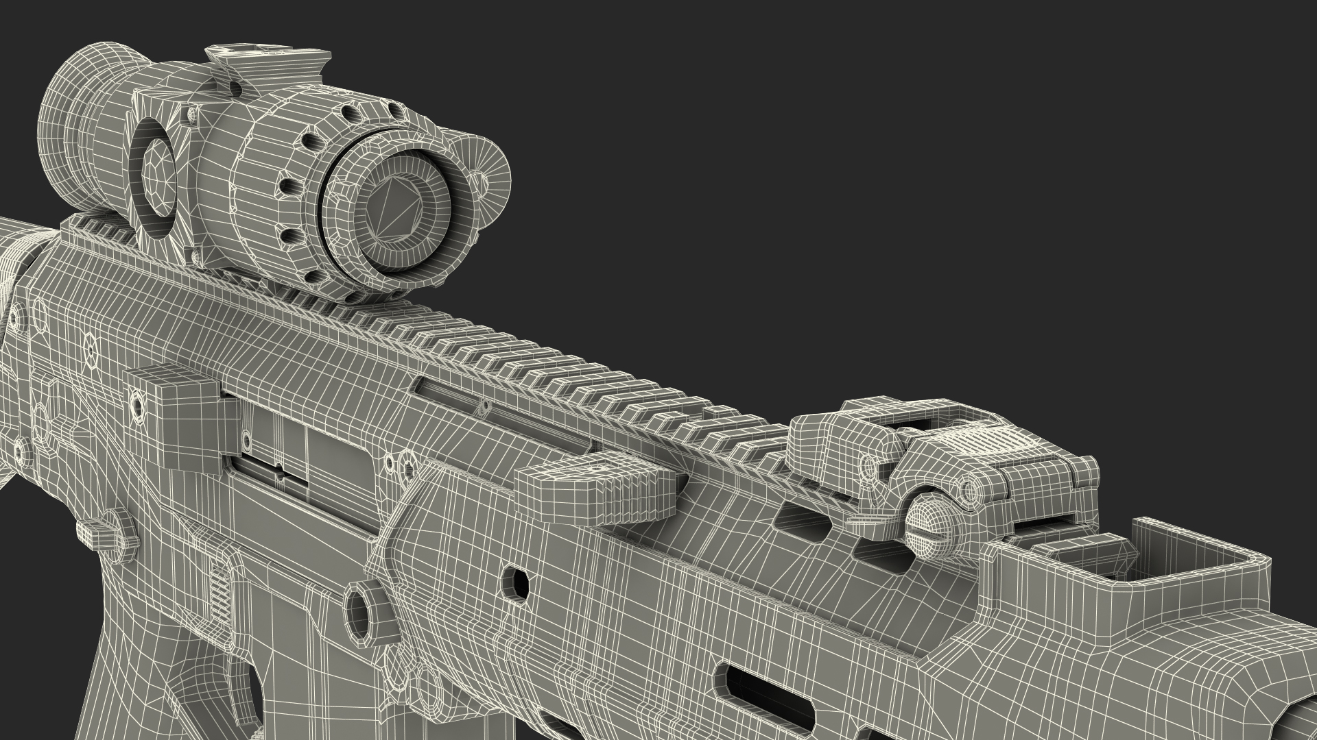 3D model Bushmaster ACR with Thermal Scope Trijicon Patrol M300W