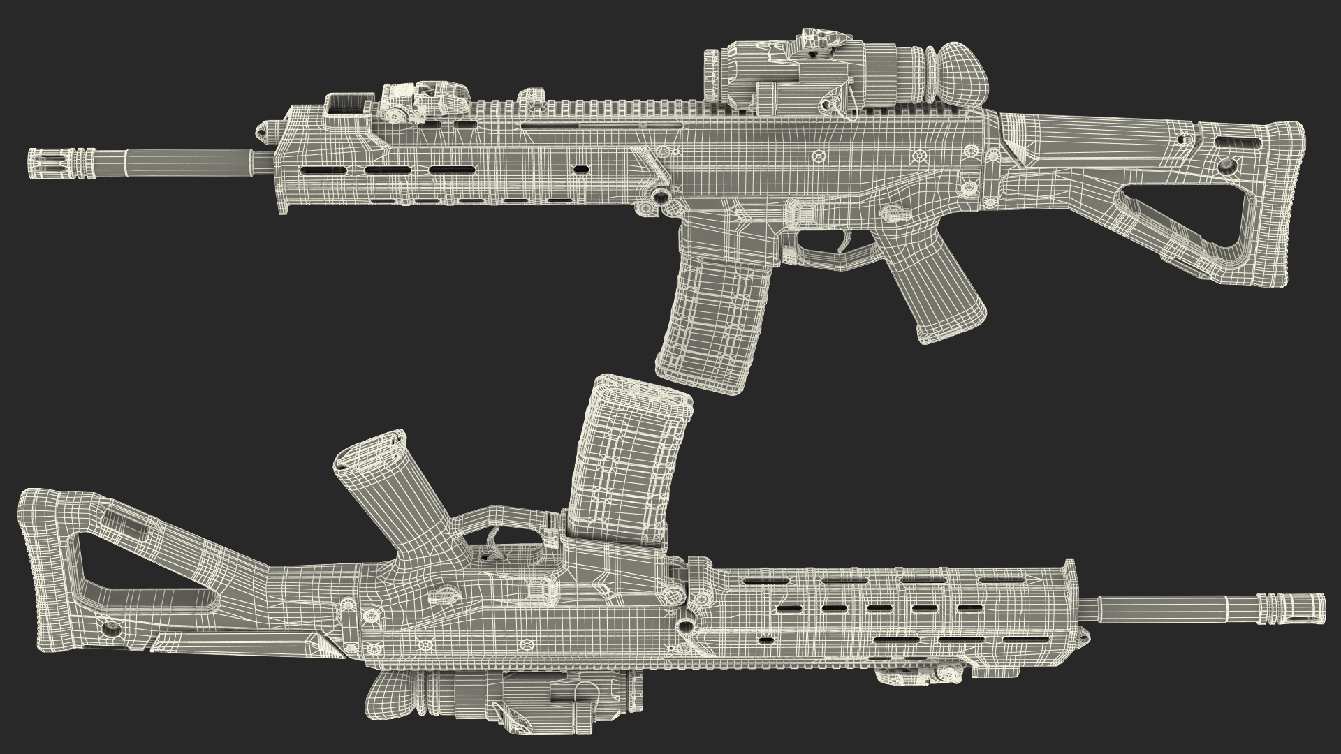 3D model Bushmaster ACR with Thermal Scope Trijicon Patrol M300W