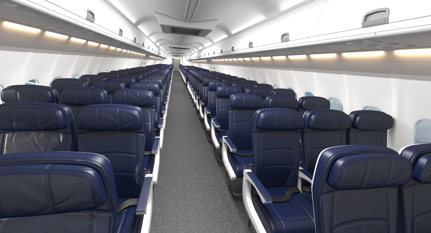 3D Boeing 757 300 with Interior and Cockpit Delta Air Lines Rigged model