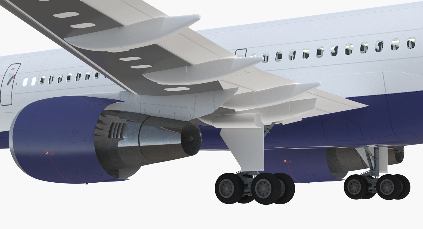3D Boeing 757 300 with Interior and Cockpit Delta Air Lines Rigged model