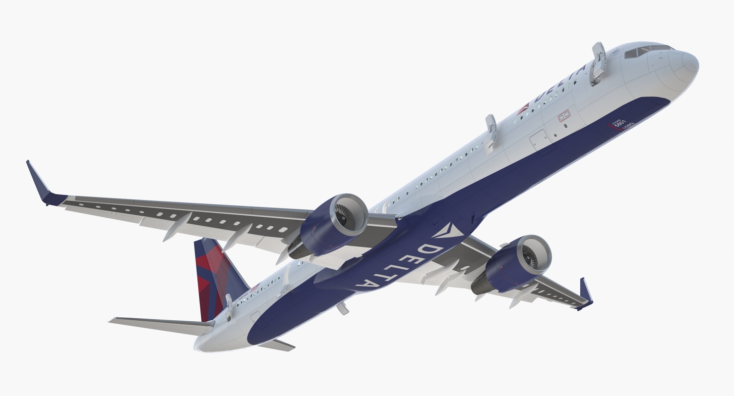 3D Boeing 757 300 with Interior and Cockpit Delta Air Lines Rigged model
