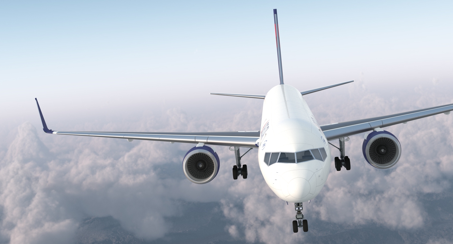 3D Boeing 757 300 with Interior and Cockpit Delta Air Lines Rigged model