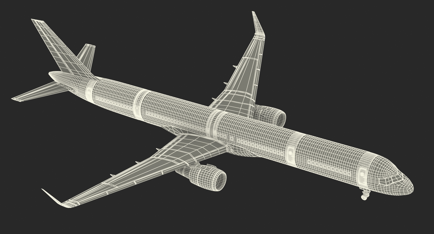3D Boeing 757 300 with Interior and Cockpit Delta Air Lines Rigged model