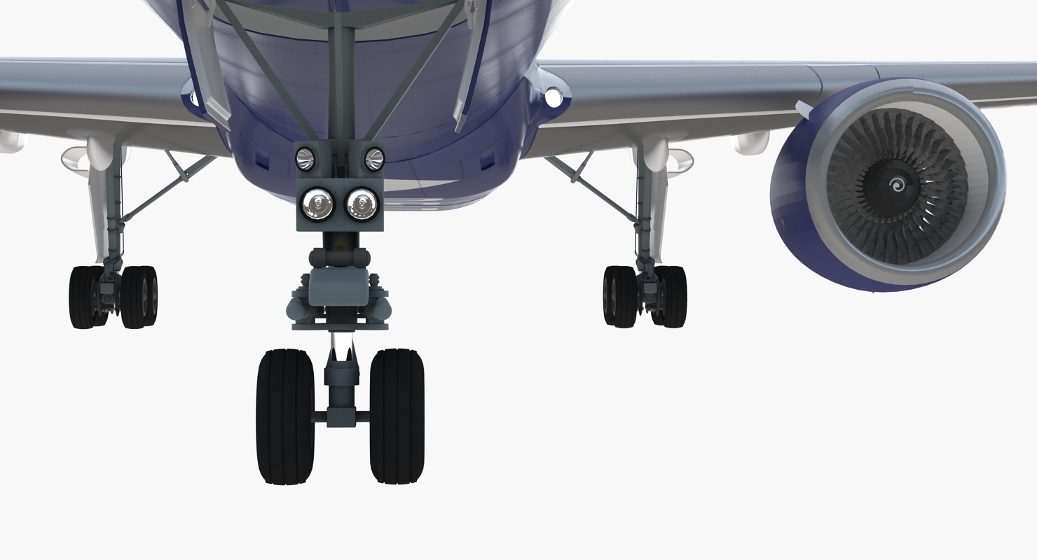 3D Boeing 757 300 with Interior and Cockpit Delta Air Lines Rigged model