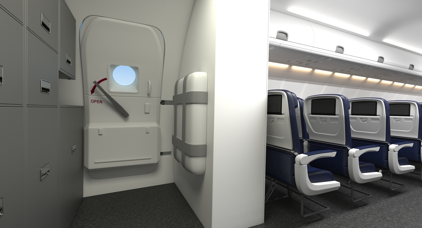 3D Boeing 757 300 with Interior and Cockpit Delta Air Lines Rigged model