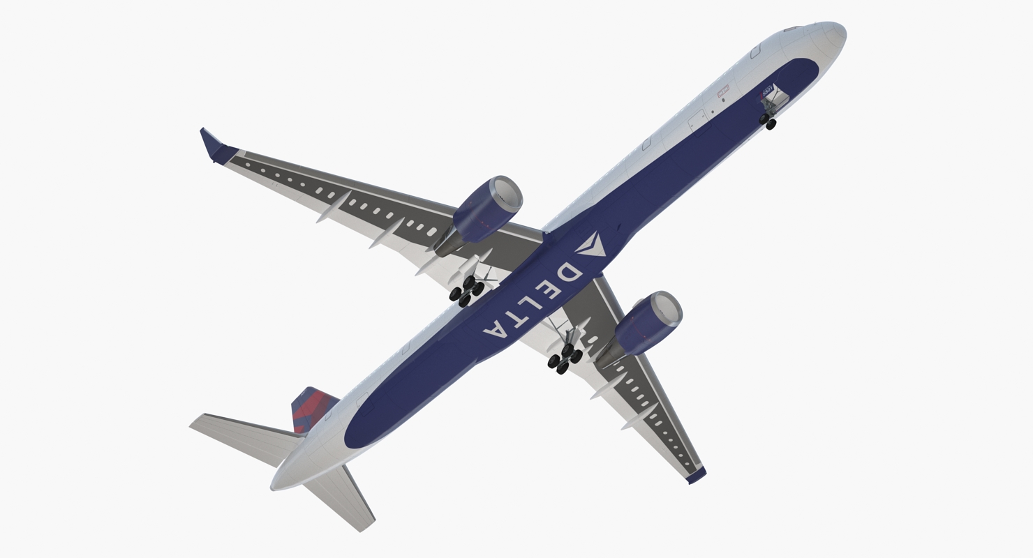 3D Boeing 757 300 with Interior and Cockpit Delta Air Lines Rigged model