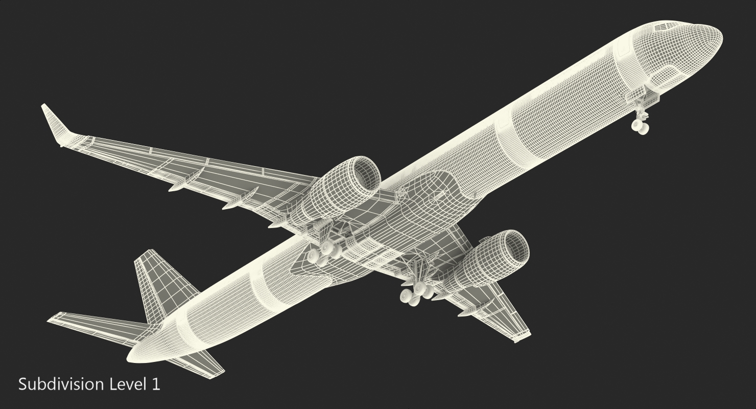 3D Boeing 757 300 with Interior and Cockpit Delta Air Lines Rigged model
