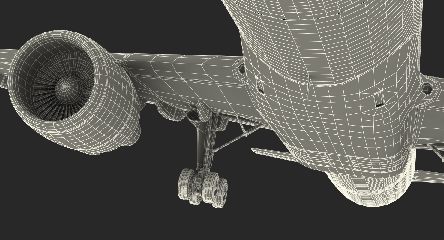 3D Boeing 757 300 with Interior and Cockpit Delta Air Lines Rigged model