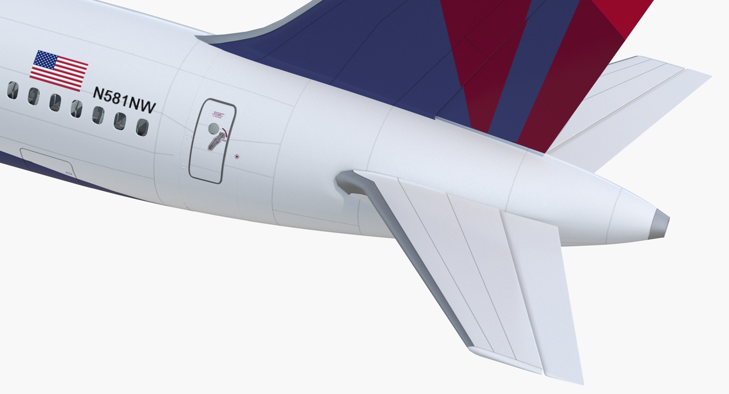 3D Boeing 757 300 with Interior and Cockpit Delta Air Lines Rigged model