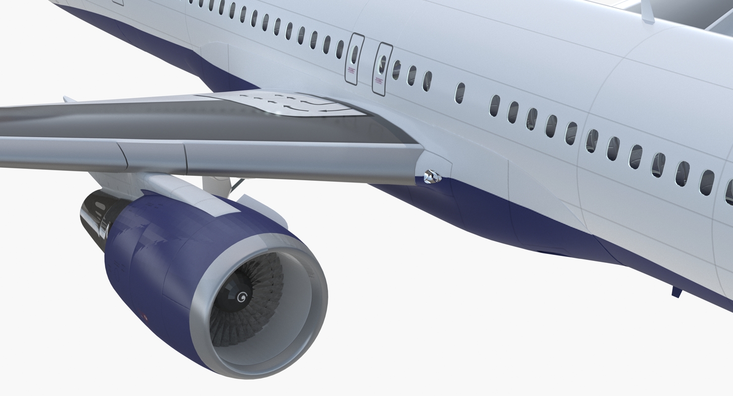 3D Boeing 757 300 with Interior and Cockpit Delta Air Lines Rigged model