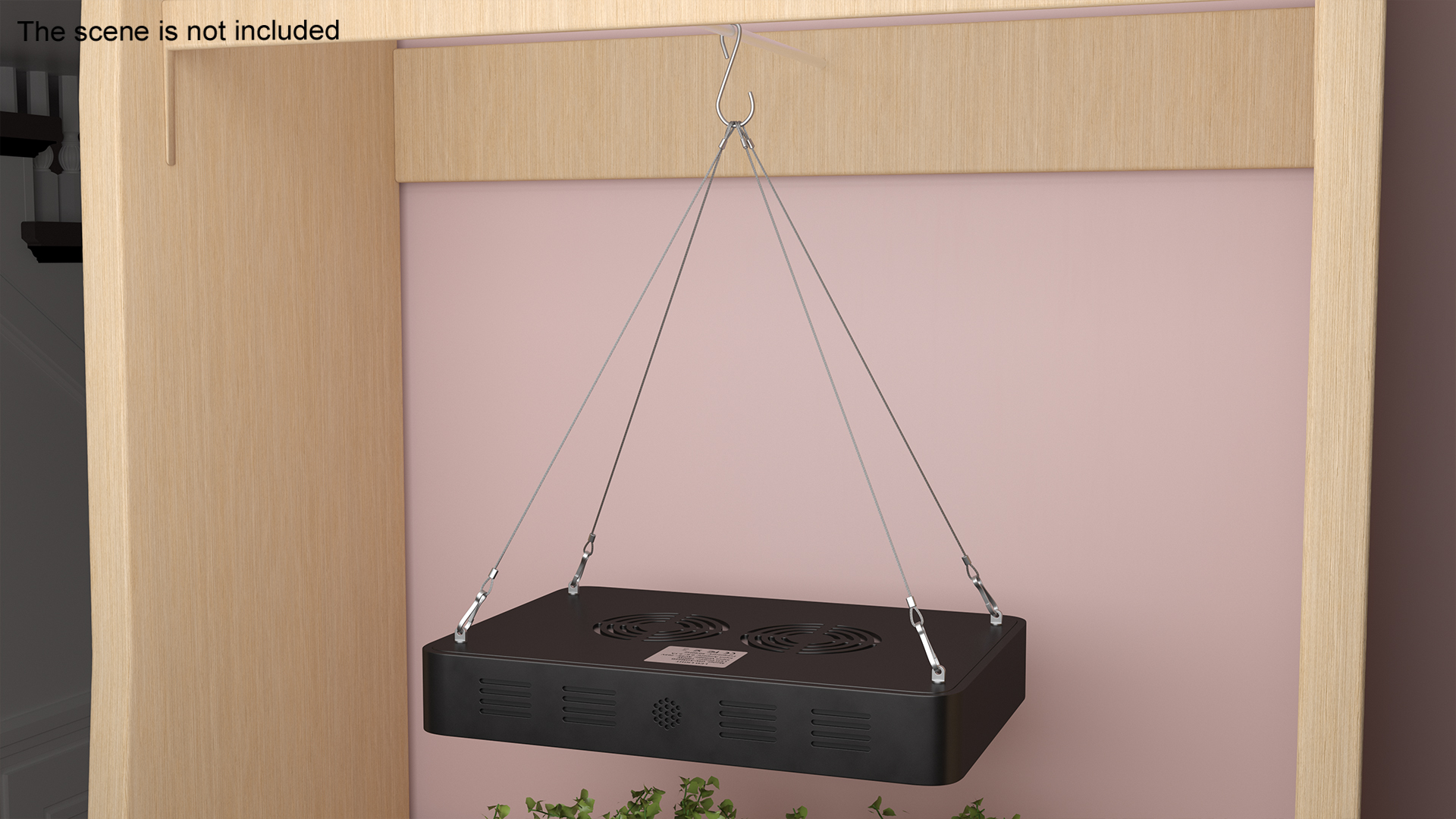 Bestva 1000W Led Grow Light Switched On 3D model