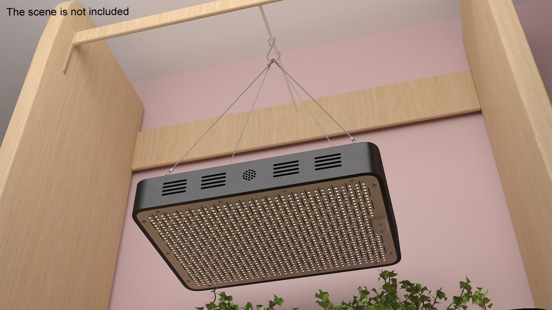Bestva 1000W Led Grow Light Switched On 3D model