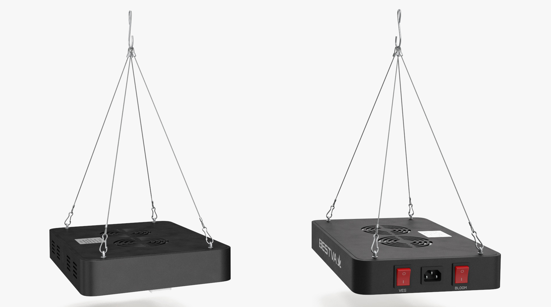 Bestva 1000W Led Grow Light Switched On 3D model