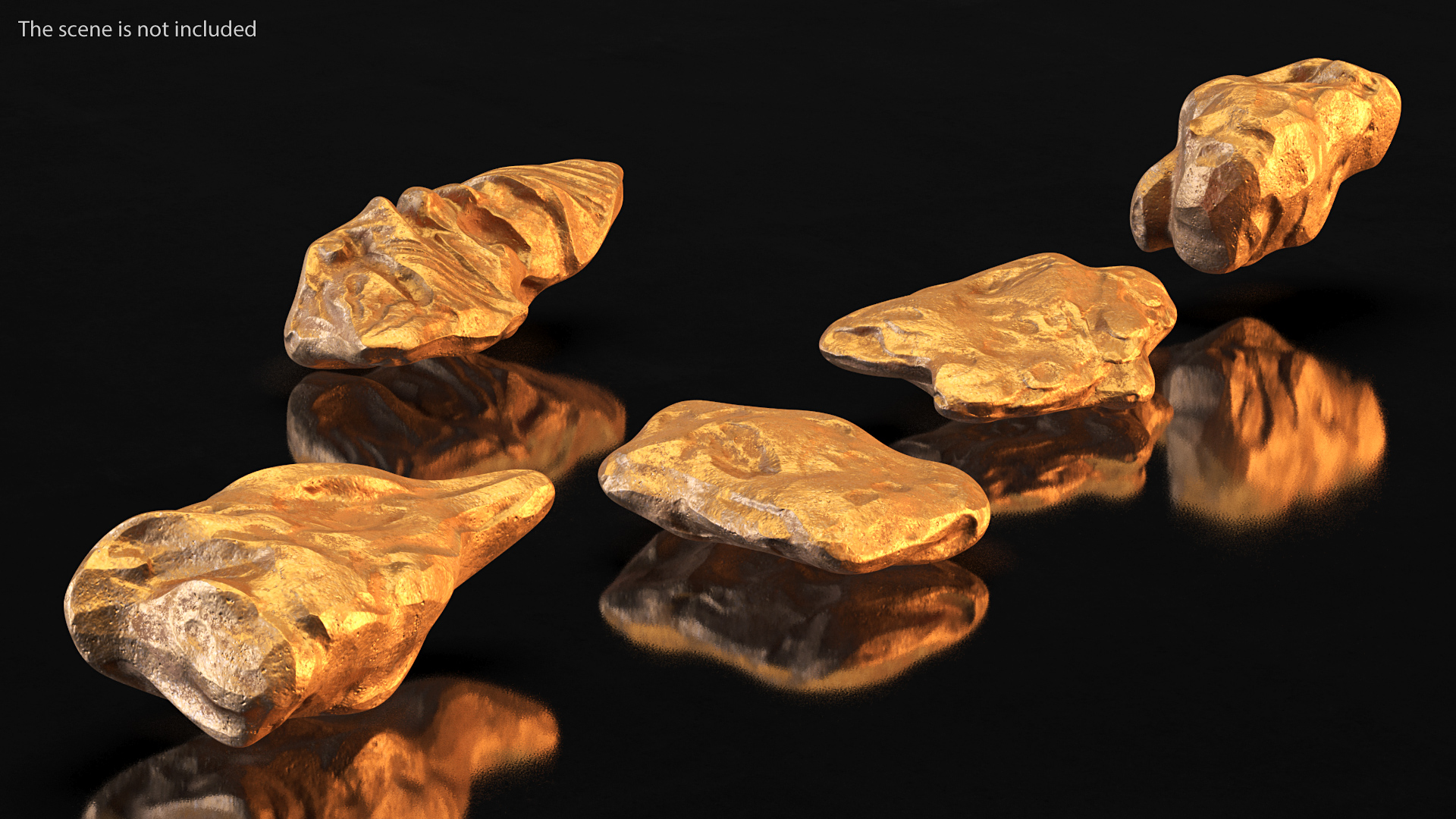3D Copper Natural Minerals Small Stones