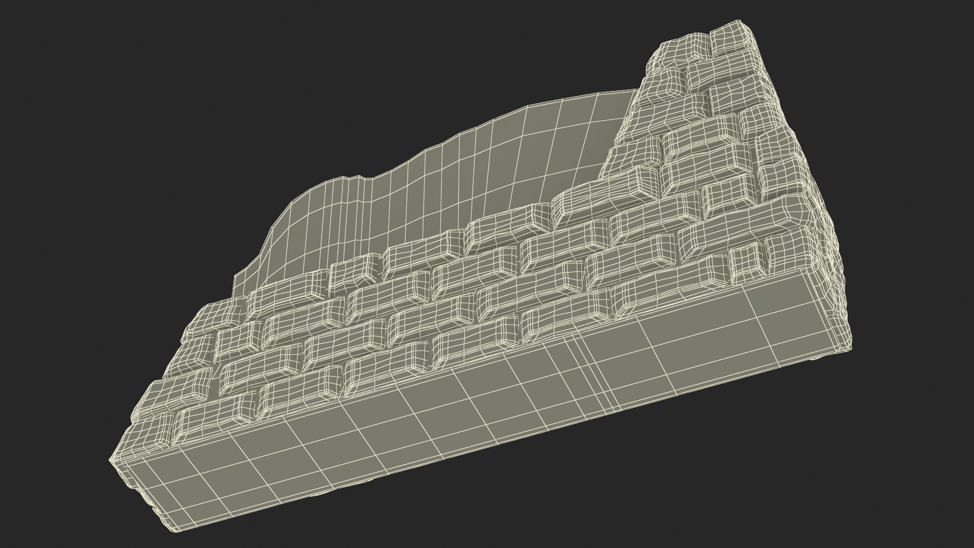 3D Park Entry Stone Marker model