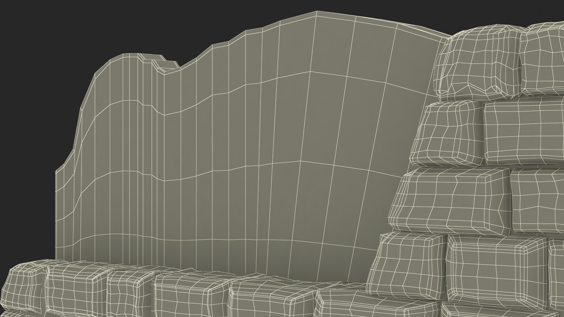 3D Park Entry Stone Marker model