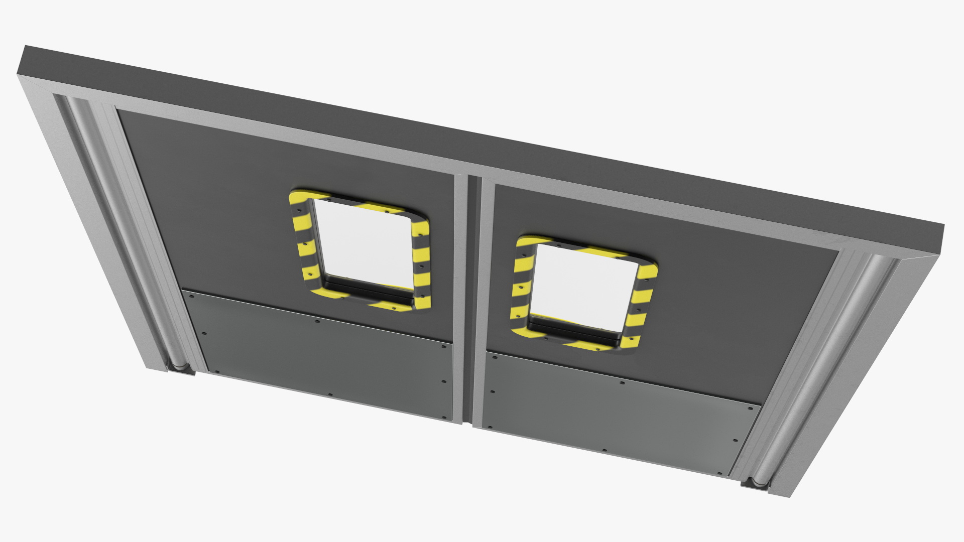 Yellow Swinging Doors for Supermarket 3D