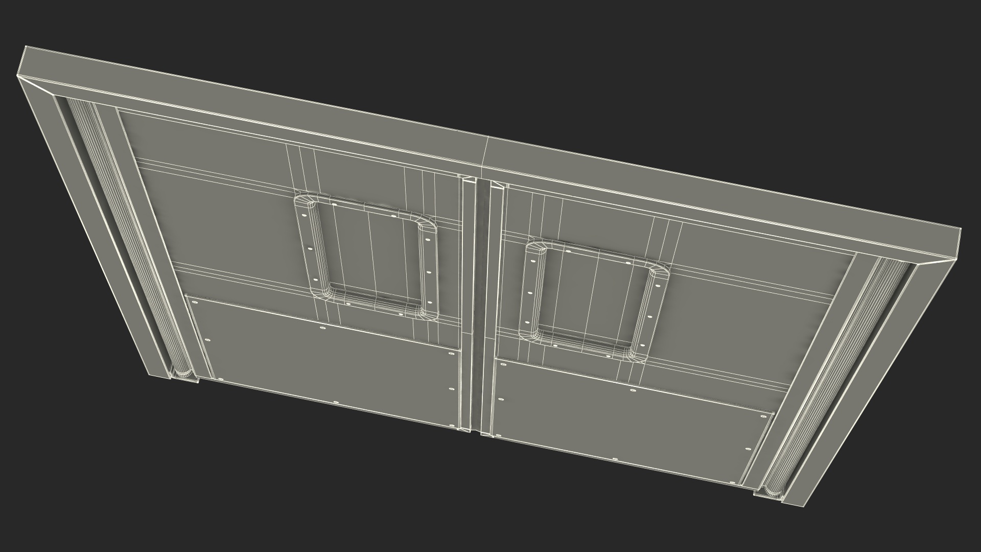 Yellow Swinging Doors for Supermarket 3D