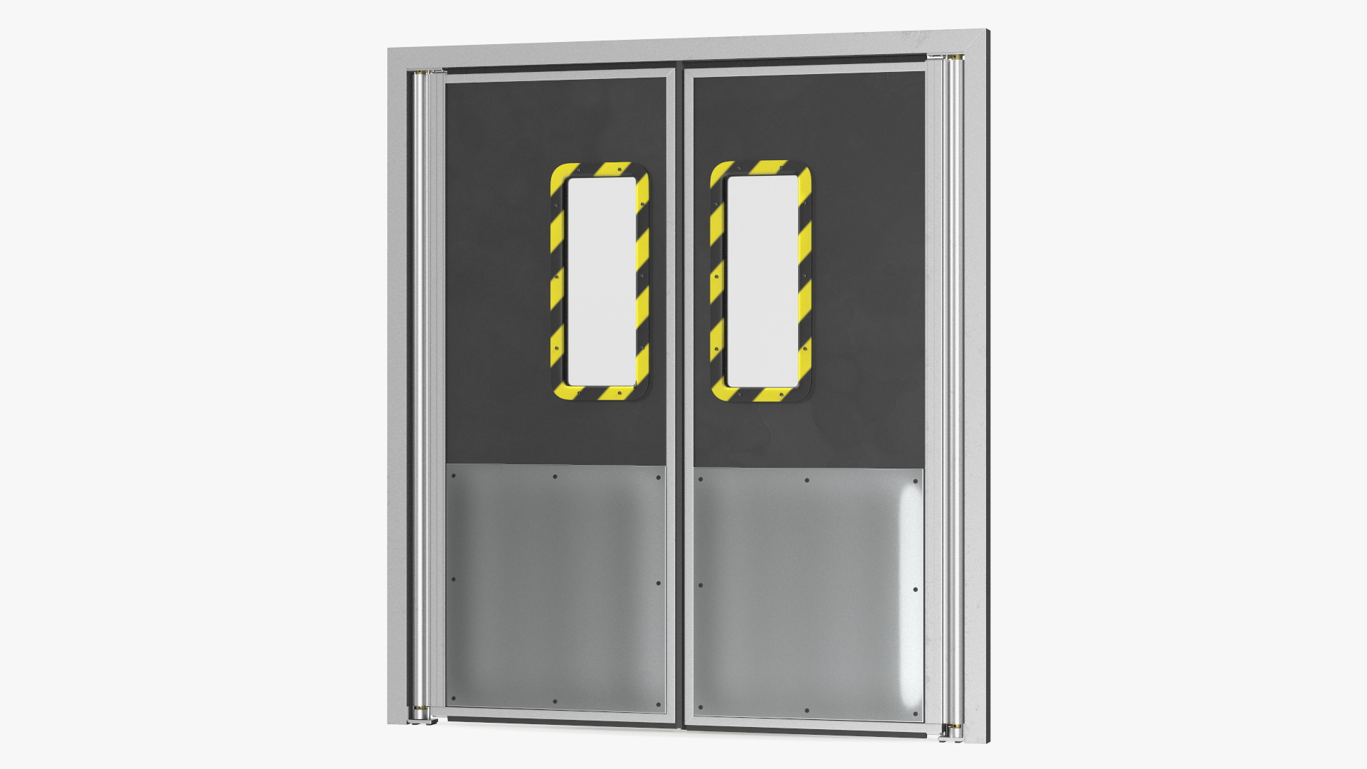 Yellow Swinging Doors for Supermarket 3D