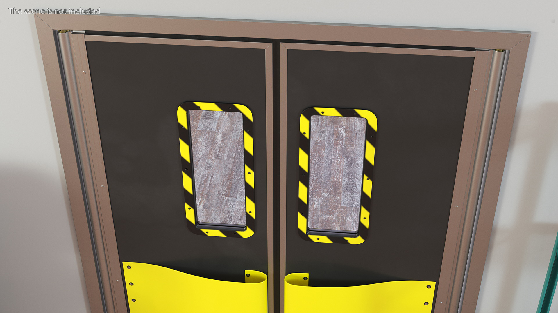 Yellow Swinging Doors for Supermarket 3D