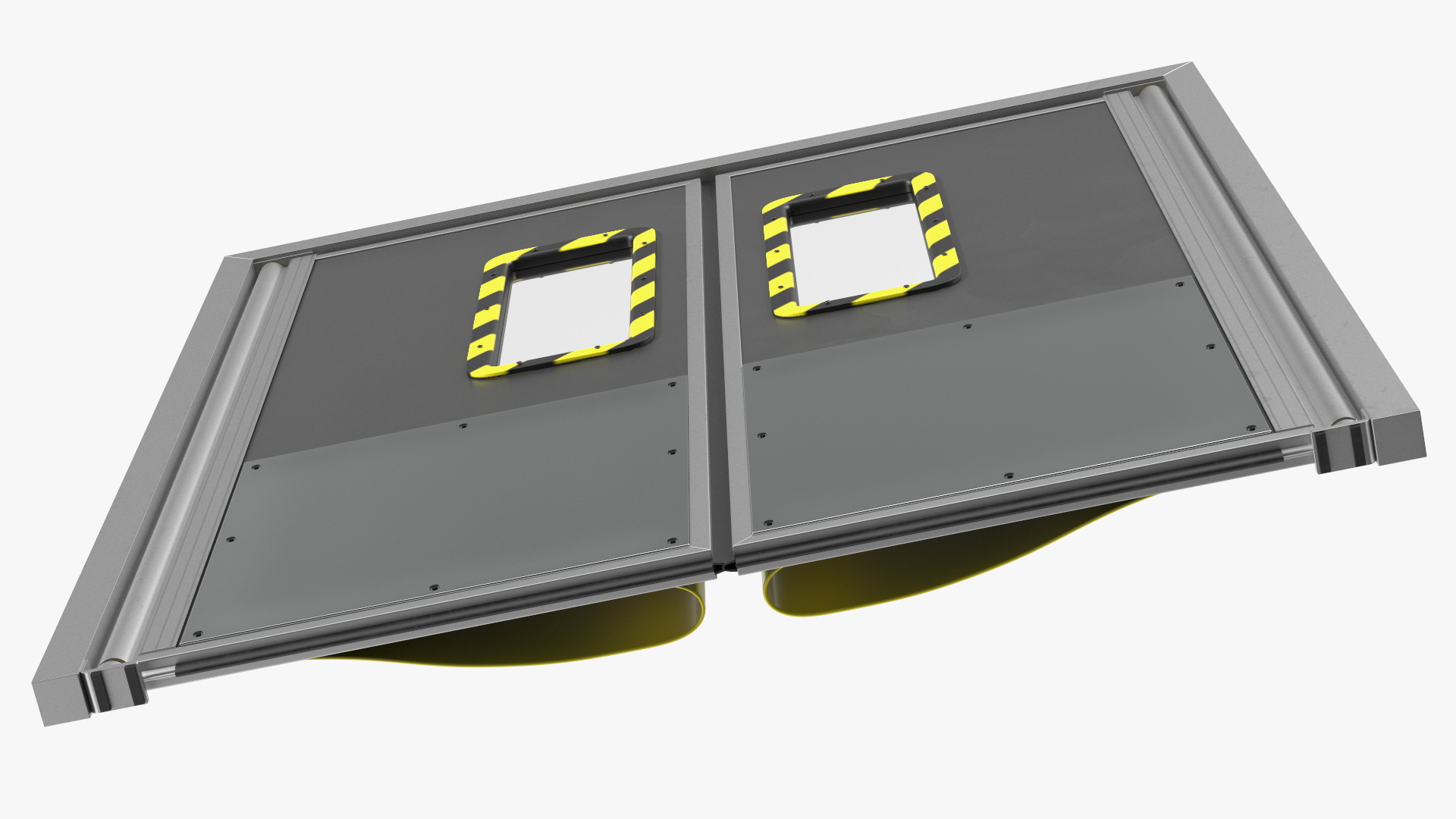 Yellow Swinging Doors for Supermarket 3D