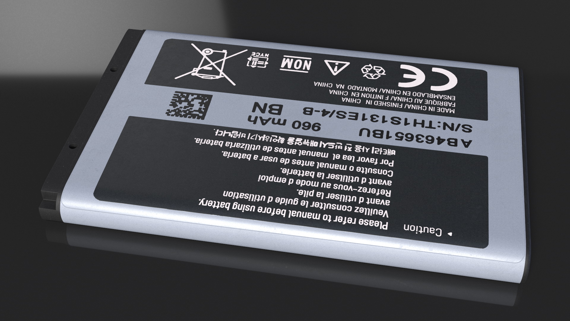 3D model Smartphone Li Ion Battery