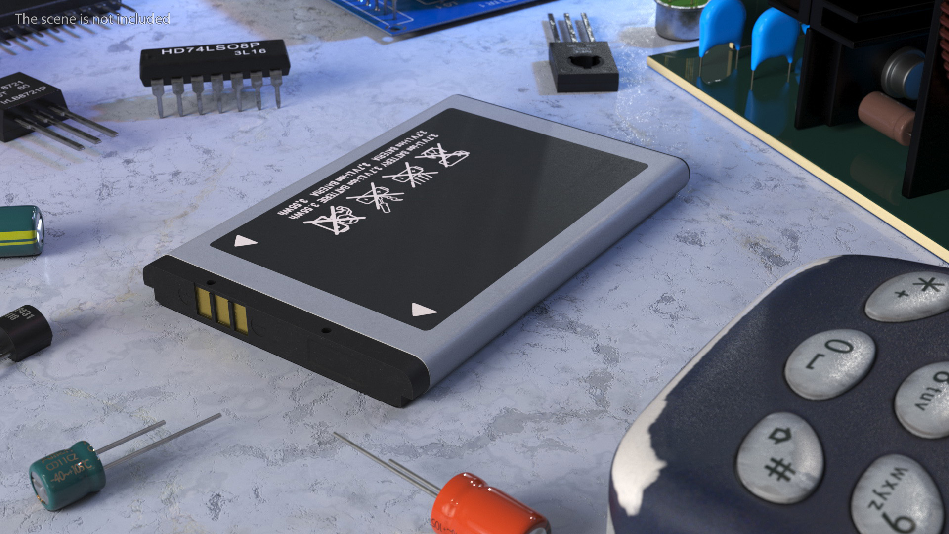 3D model Smartphone Li Ion Battery