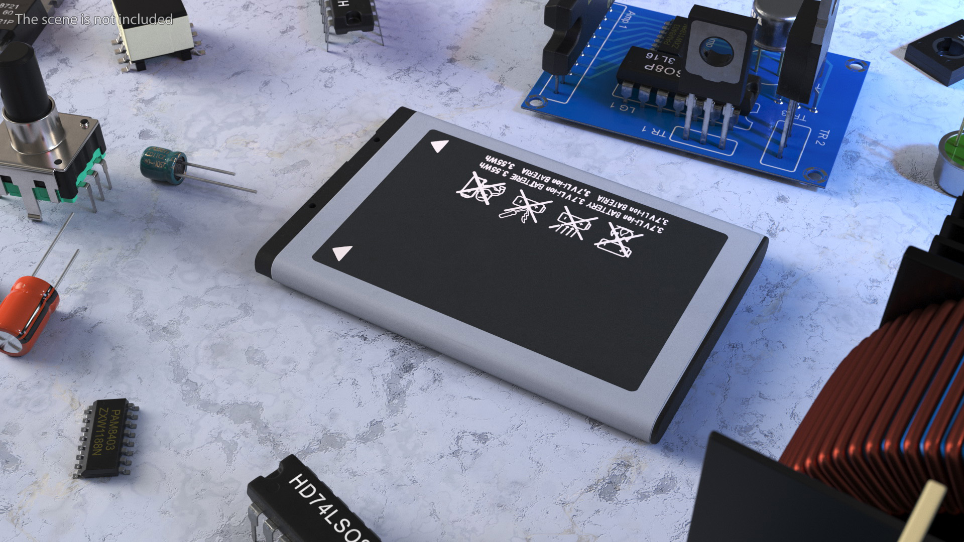 3D model Smartphone Li Ion Battery