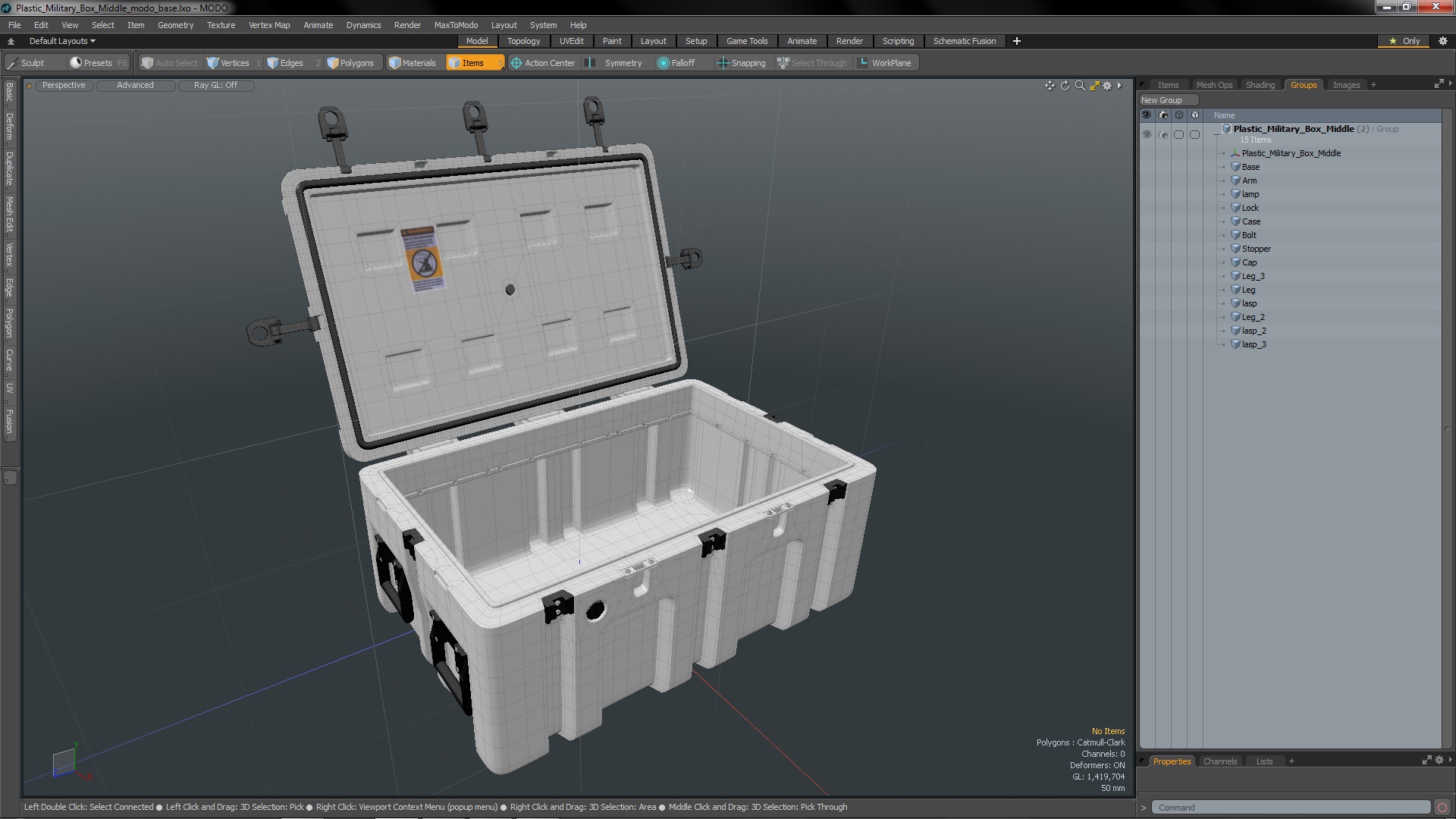 Plastic Military Box Middle 3D